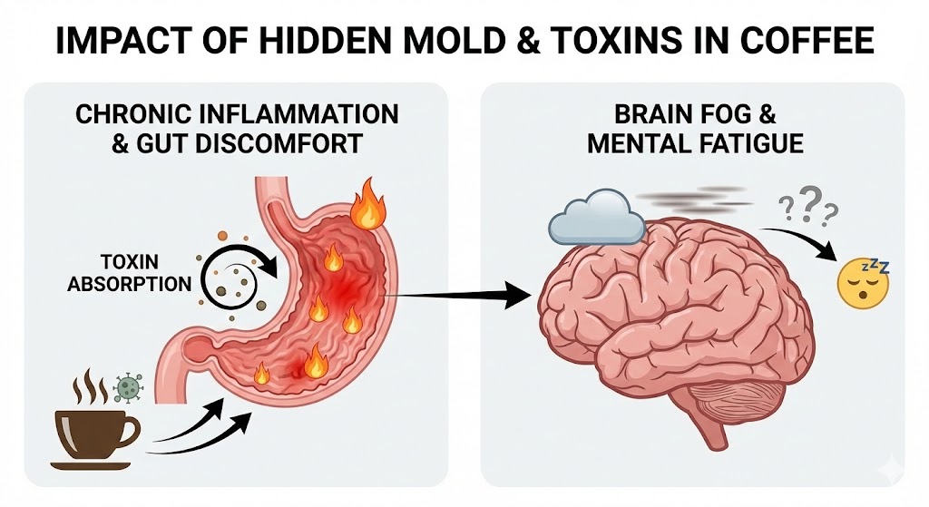 A lush, organic coffee farm representing pesticide-free and ethical production for wellness.