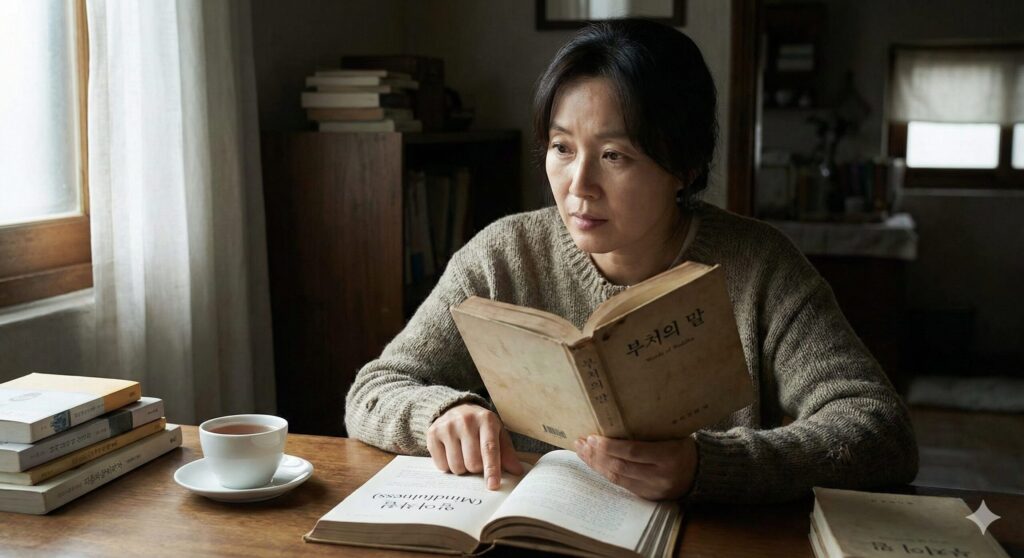 부처의 가르침이 담긴 책을 읽으며 금주,공황장애와 우울증 극복의 결정적 전환점이 된 '알아차림(Mindfulness)'을 깨닫는 순간.