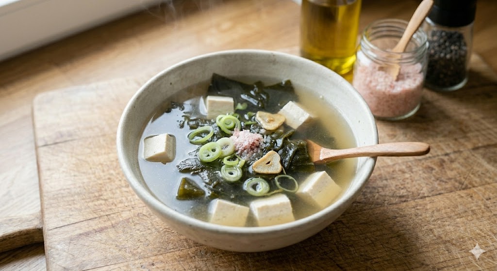 A nutritious creamy perilla seed tofu stew optimized for K-Wellness and metabolic reset