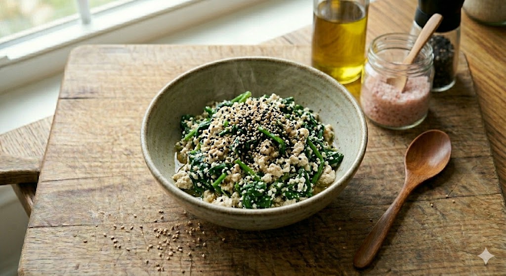 항염 효능을 극대화하여 조리된 영양 만점 부추 달걀 볶음 완성 요리